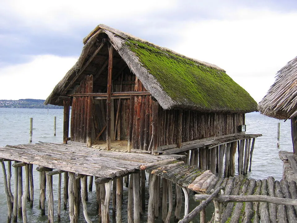 Reconstruction of a lake dweller house.