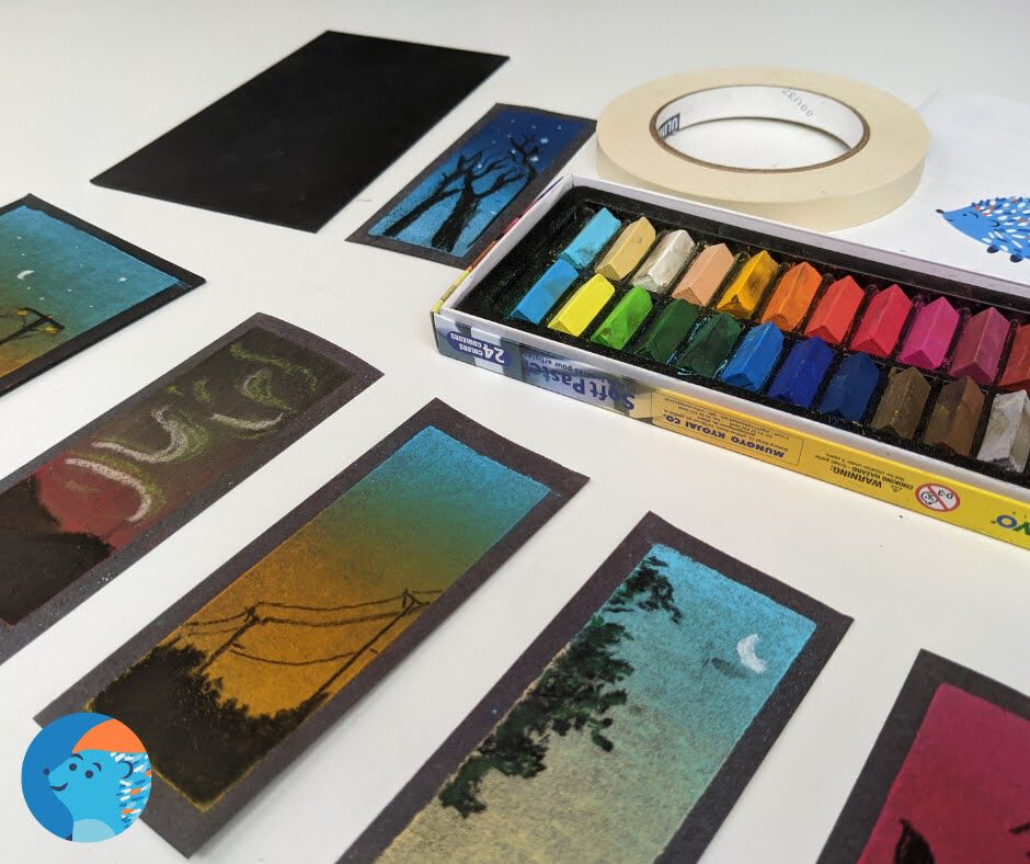 Soft Pastel Nightscapes - Drew's Art Box Shop - a box of art
