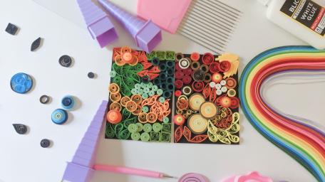 The Origins of Paper Quilling - Drew's Art Box Blog - a box of art